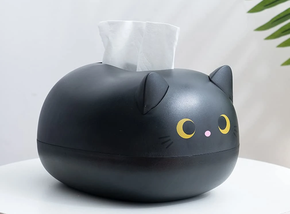 Cute Cat Tissue Dispenser Storage Holder Toothpick Box Tissue Box